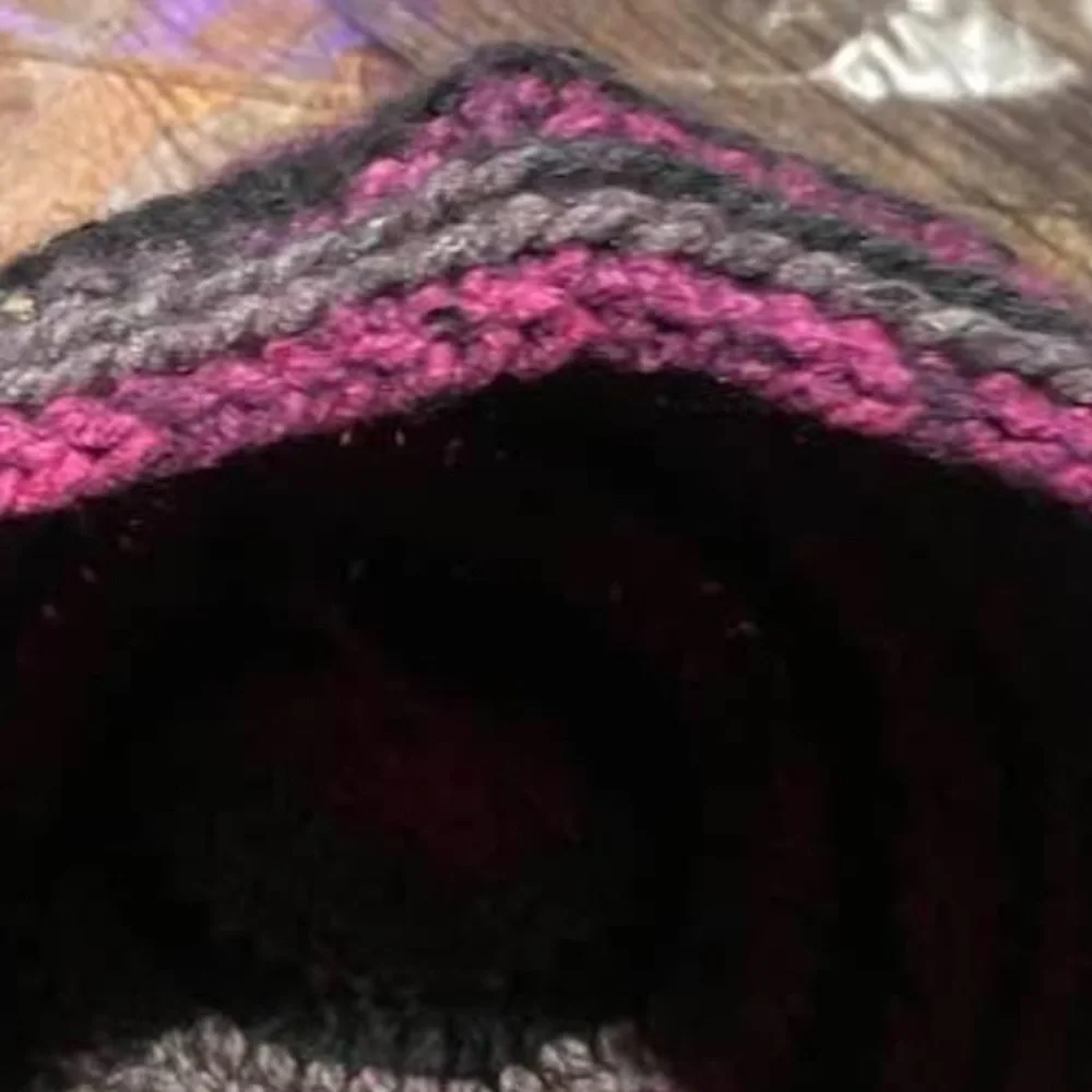 Striped handmade Knit Hat and glove  Set